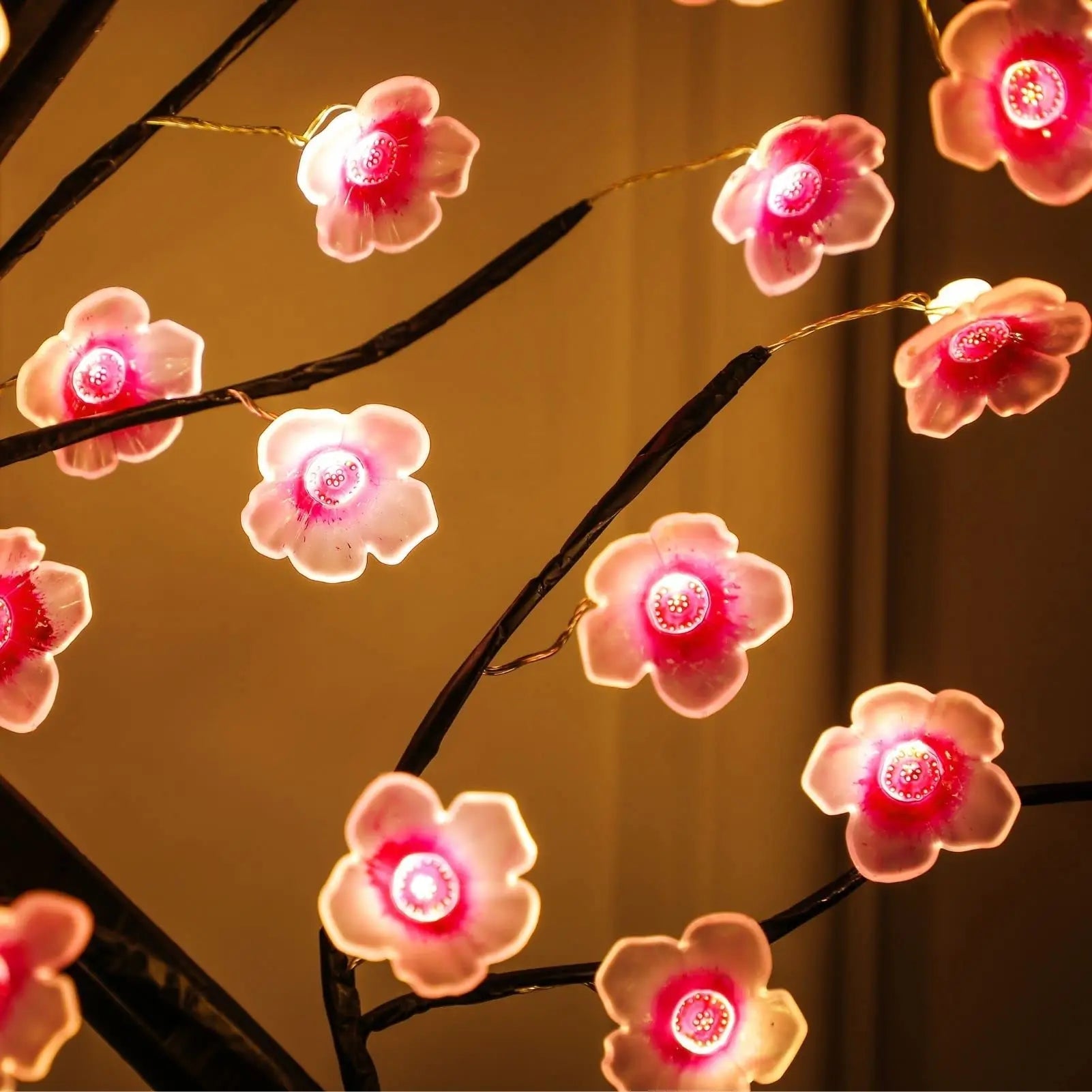 Table Tree Night Light USB/Battery Powered Touch Switch Artificial Bonsai Cherry Blossom Desktop Tree LED Lamp Light Decoration The Home Essentials