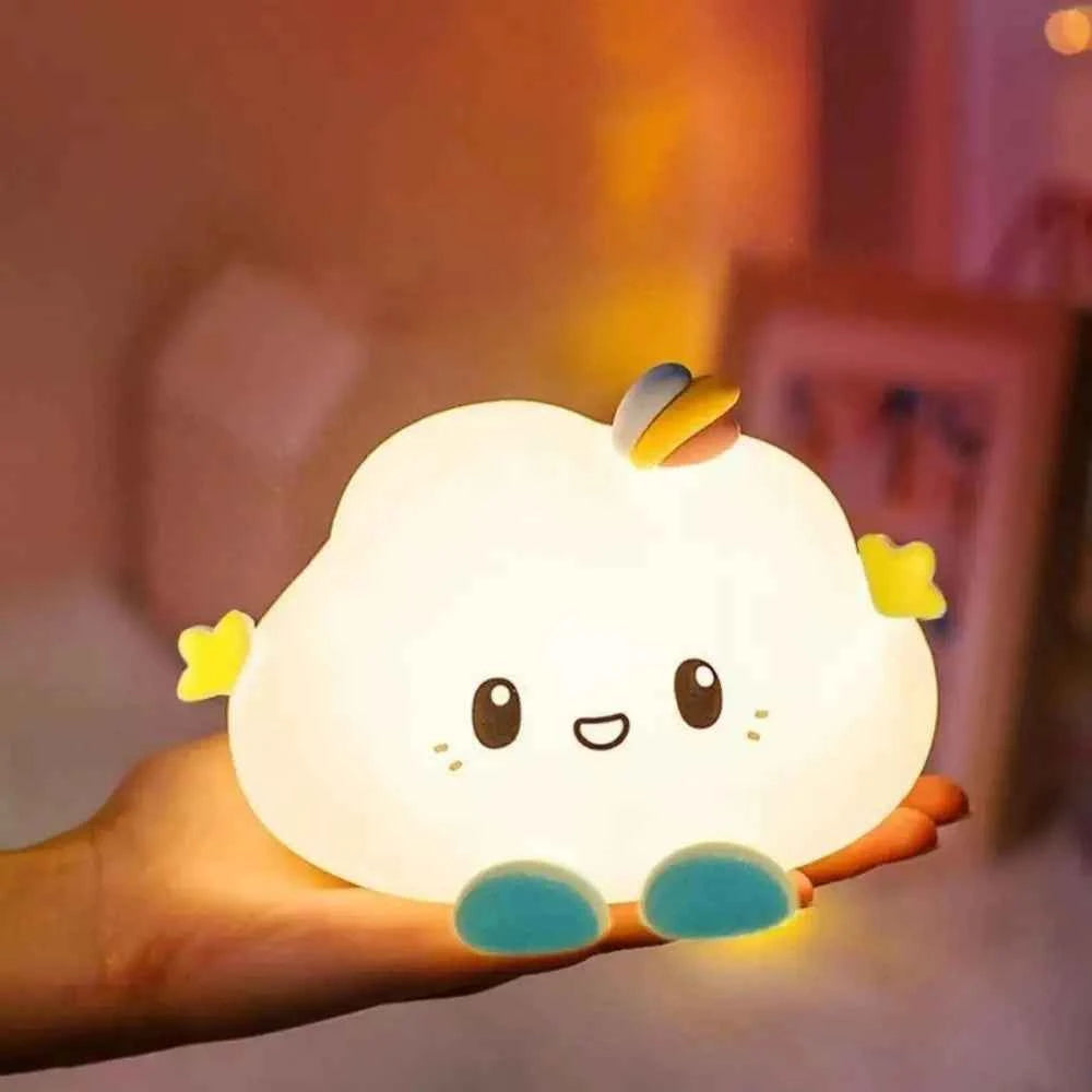 Cute Cloud Night Light Home Decoration Cartoon Creative Table Lamp Portable Mini Bedside Lamp Children Baby