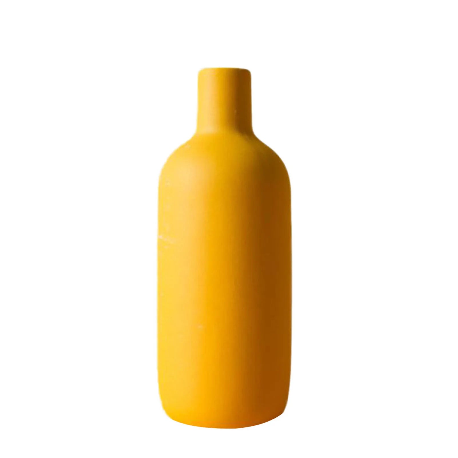 Nordic Ceramic Vase  Solid Color Simple Art Flower Pot Decoration With Small Bottleneck  For Table Shelf Dining Room The Home Essentials