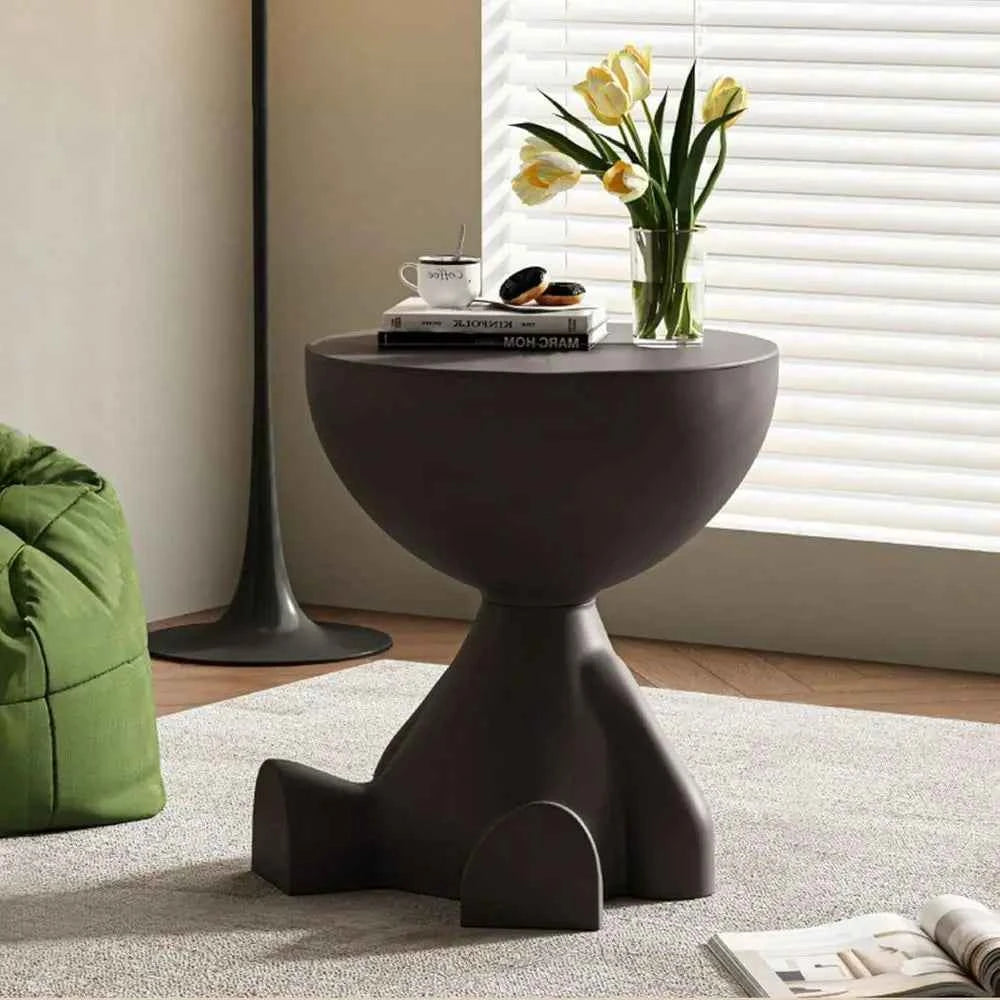 Side Table, Small Coffee Table, Durable, Round Modern End Table For Living Room, Bedroom, Bedside, Versatile Accent Table Black