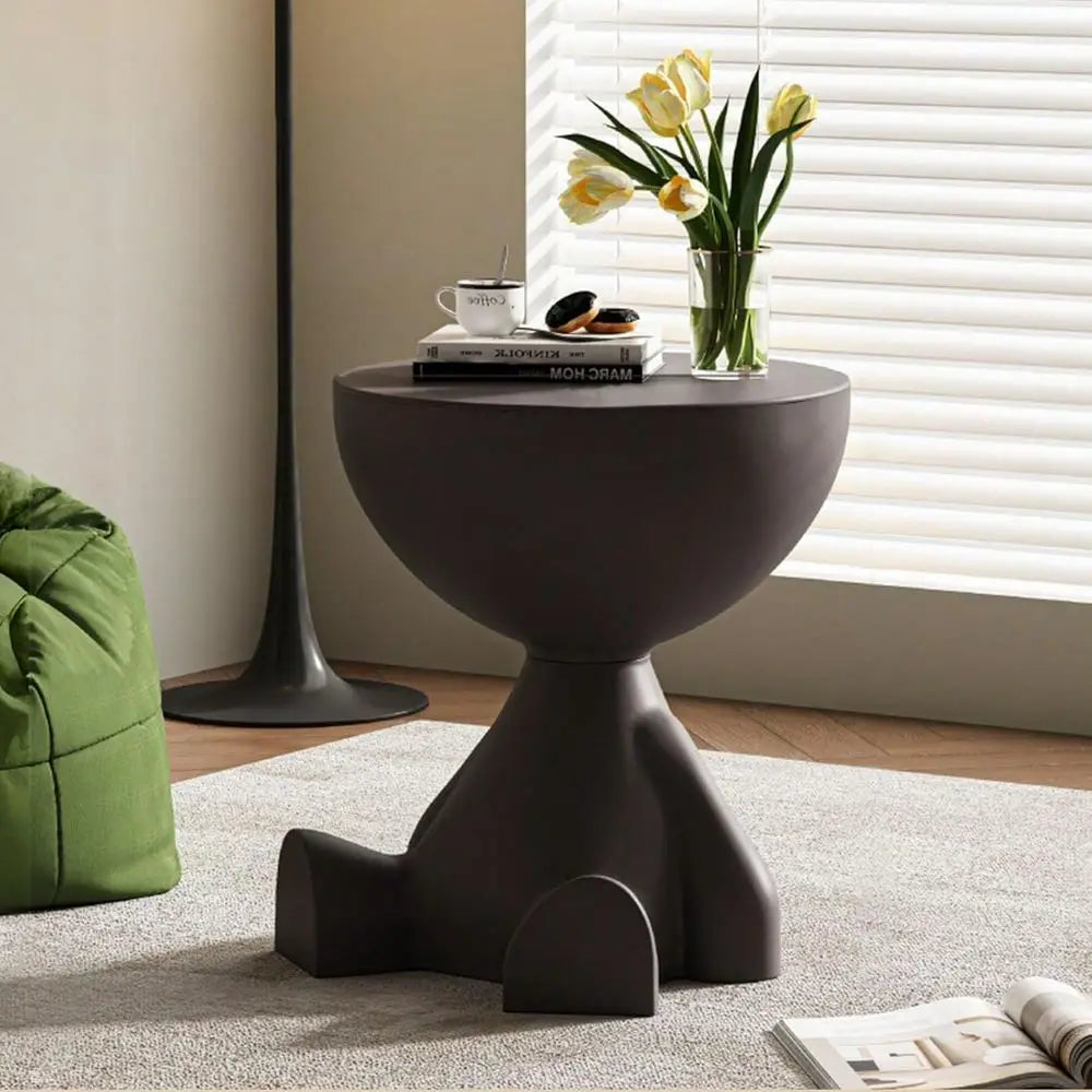 Side Table, Small Coffee Table, Durable, Round Modern End Table For Living Room, Bedroom, Bedside, Versatile Accent Table Black