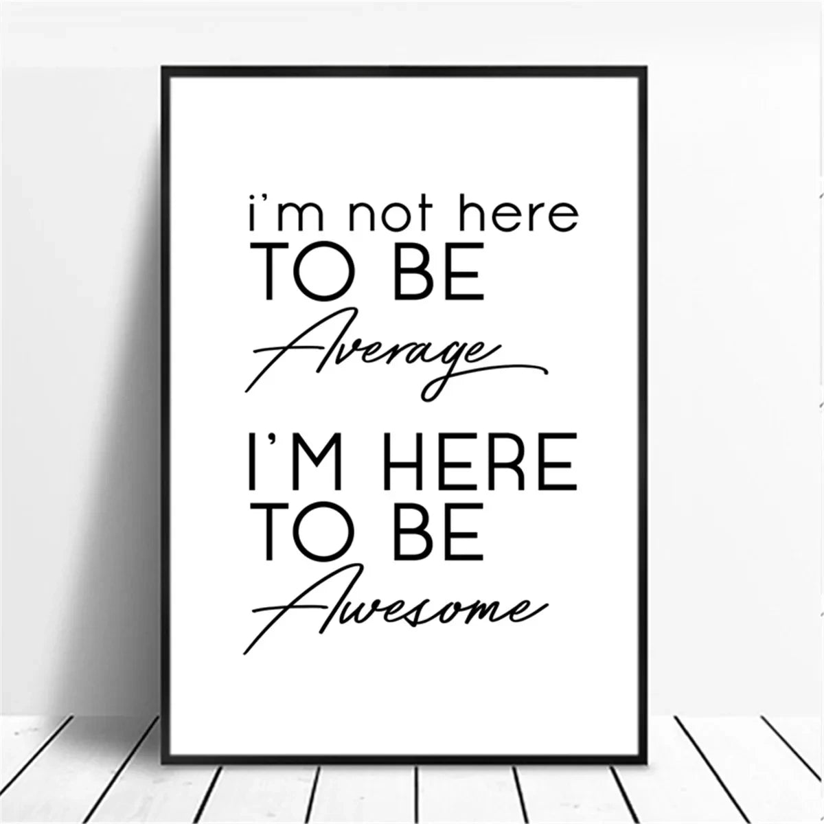 Canvas Painting Positive Energy Phrases Motivational Words Quote Poster Black and White Minimalist Wall Art Pictures Home Decor The Home Essentials