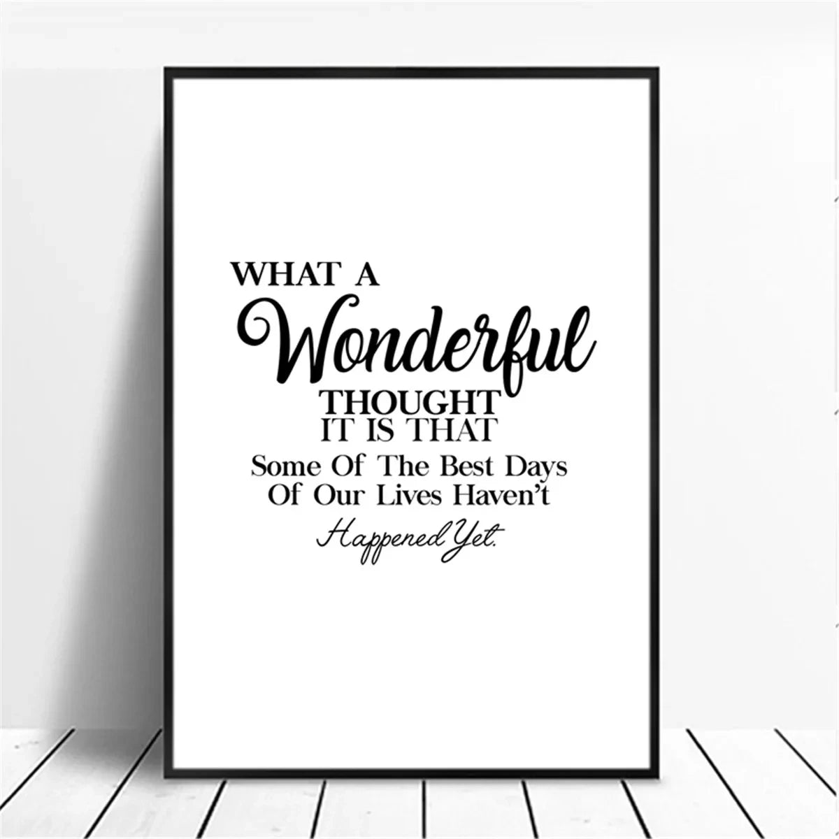 Canvas Painting Positive Energy Phrases Motivational Words Quote Poster Black and White Minimalist Wall Art Pictures Home Decor The Home Essentials