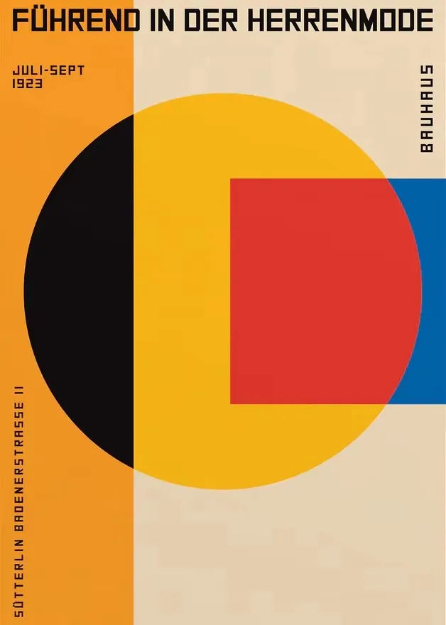 Abstract Orange Bauhaus Geometric Poster Pop Art Sunrise & Bicycle Wall Art Prints for Modern Living Room Dormitory Home Decor The Home Essentials