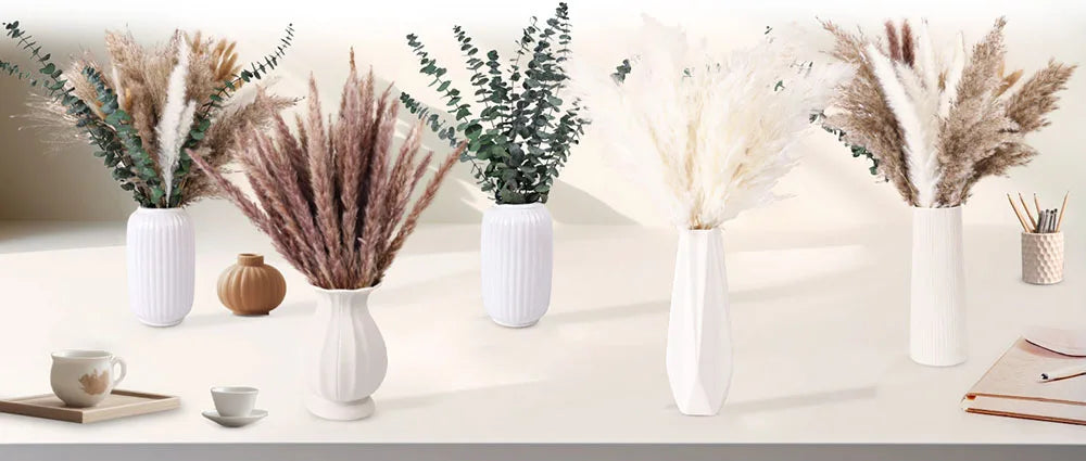 Pink White Dried Flowers Mariage Bouquet Centerpieces for Weddings Natural Pampas Grass Real Gypsophile Nordic Boho Home Decor The Home Essentials