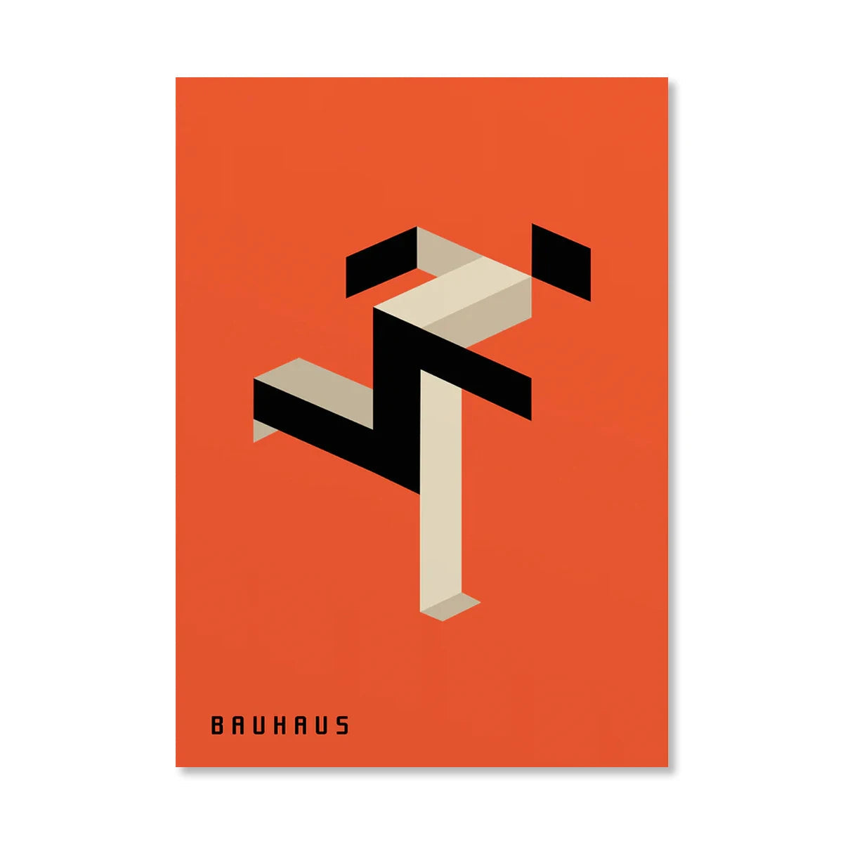 Abstract Orange Bauhaus Geometric Poster Pop Art Sunrise & Bicycle Wall Art Prints for Modern Living Room Dormitory Home Decor The Home Essentials