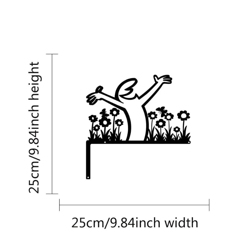 2D Flat Metal Wall Art, Modern Bathroom Decor Sign with Mounting Holes, Easy Install Black Novelty Gift The Home Essentials