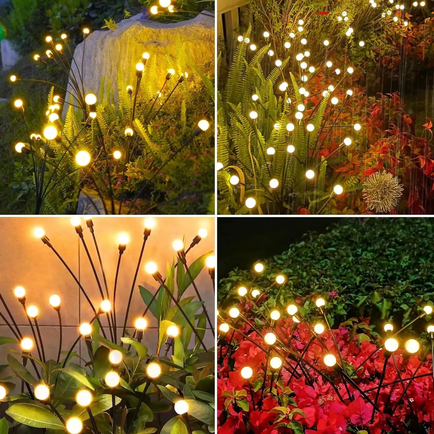 Garden Lights-New Upgraded Solar Powered Firefly Lights Outdoor Waterproof Vibran Garden Lights for Decorationi The Home Essentials