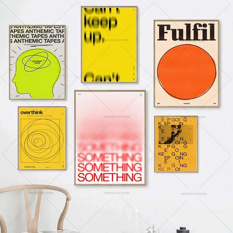 Modern Quotes Posters Retro Inspirational Words Canvas Print Calligraphy Wall Art Canvas Painting for Living Room Home Decor The Home Essentials