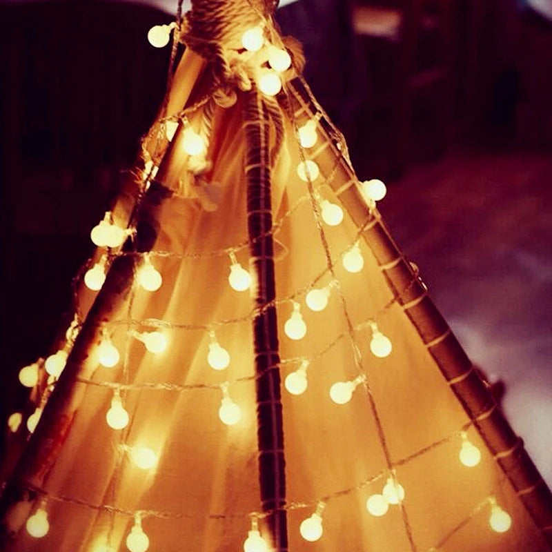 10M USB/Battery Power Ball LED String Lights Garland Lights  Outdoor  Lamp Wedding Garden Fairy Lights Christmas Decoration The Home Essentials