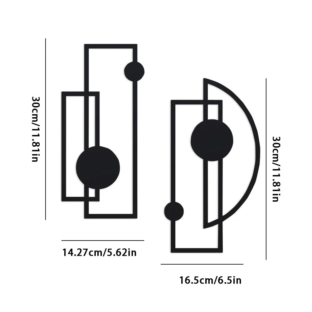 2pcs/set Metal Wall Decor, Metal Wall Art Minimalist, Wall Art Abstract Metal Hollow Vertical Decorations, Wall Sculptures The Home Essentials