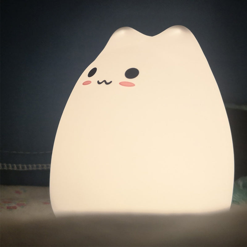 Mini Popular Cat Baby Night Lamp 7-color Pat Touch Color-changing Eye Protection Bedroom Bedside Night Light Gift Children The Home Essentials