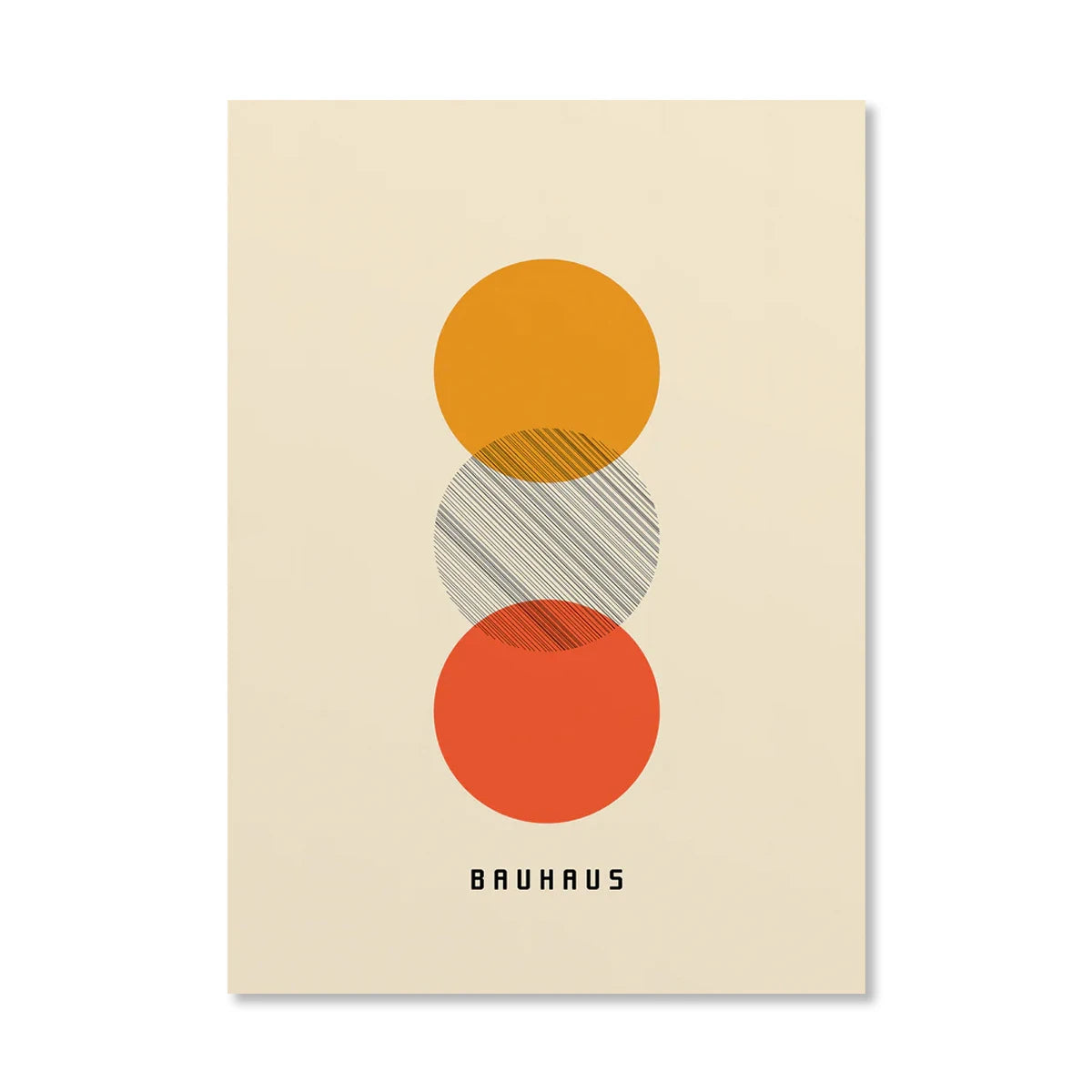 Abstract Orange Bauhaus Geometric Poster Pop Art Sunrise & Bicycle Wall Art Prints for Modern Living Room Dormitory Home Decor The Home Essentials