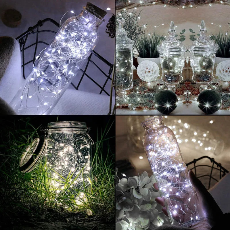 1/5/10pcs Fairy Lights String Button Battery Light Home Decor Living Bedroom Garden Christmas Wedding New Year Ornament Garland The Home Essentials