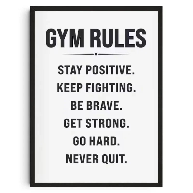 Gym Wall Art Poster Gym Inspirational Poster Home Gym Wall Decoration Gym Slogan Canvas Printing Decorative Painting Frameless The Home Essentials