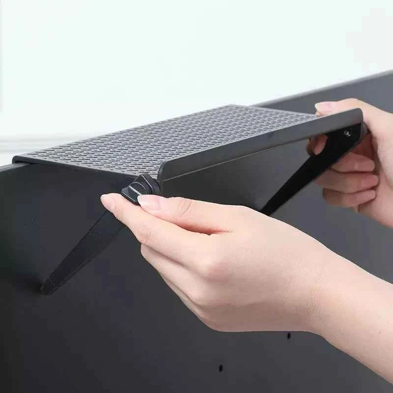 TV Screen Storage Shelves Adjustable Monitor Stand Computer Desktop Display Organizer Router Shelf Rack Home Office