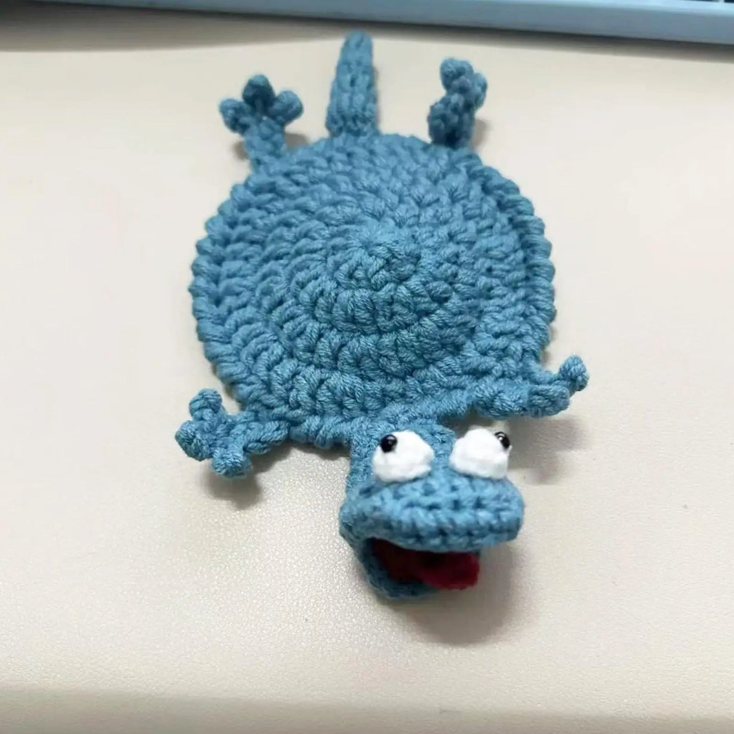 Crocheting Cup Coaster Animal-Themed Table Protection Ornament Funny Crochet Lizard Coaster for Bedroom Nightstand Birthday The Home Essentials