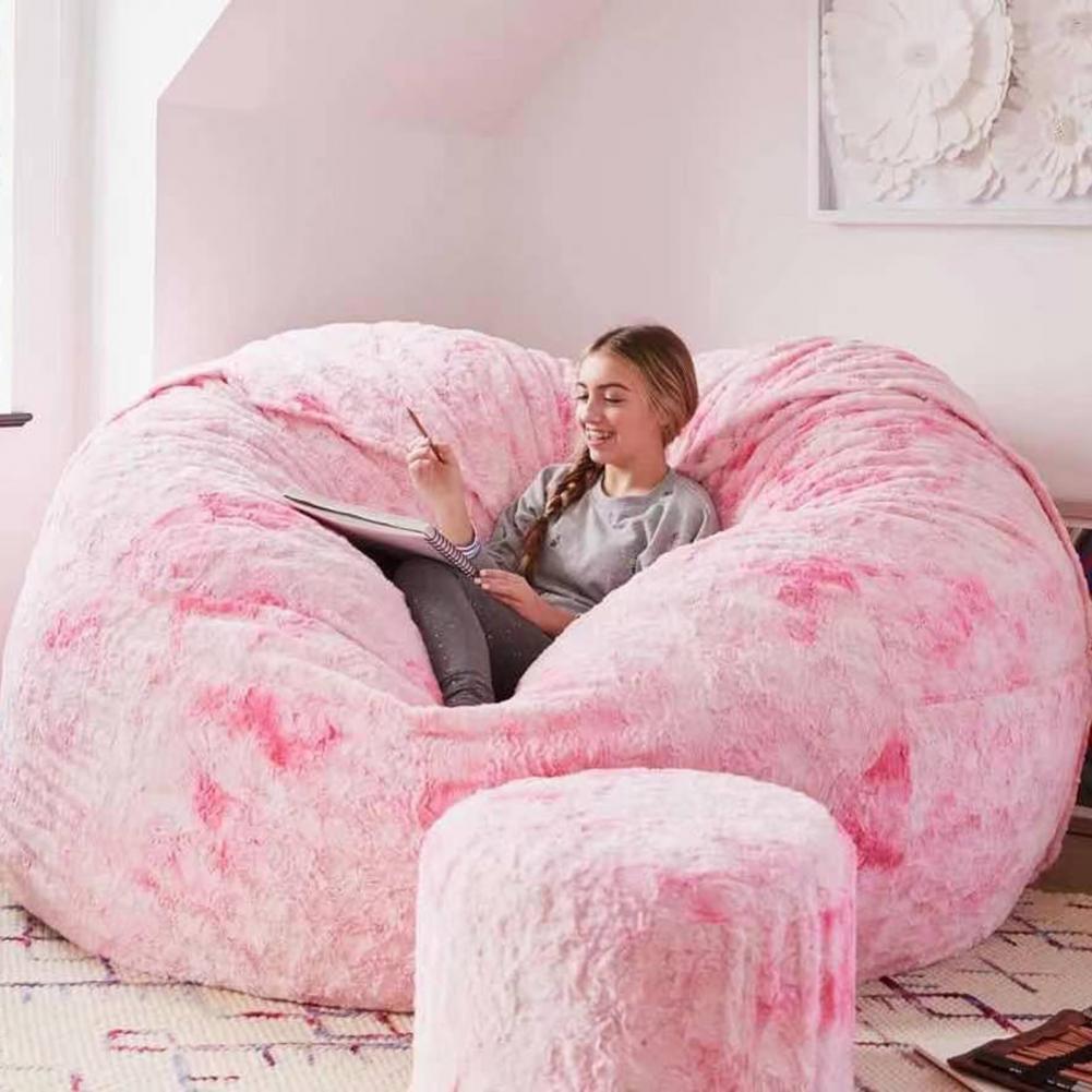 2022 New Bean Bag Sofa Bed Pouf No Filling Stuffed Giant Beanbag Relax Lounge Chair Tatami Futon Floor Seat Furniture