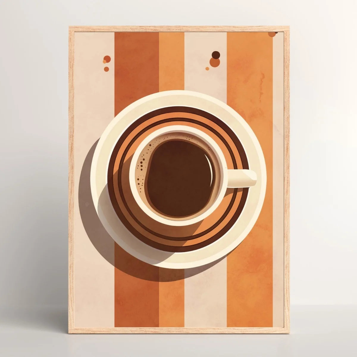 Vintage Coffee Plant Warm Stripes Canvas Prints Poster Retro MinimalistSuitable for Decoration in Living Rooms Bedrooms The Home Essentials