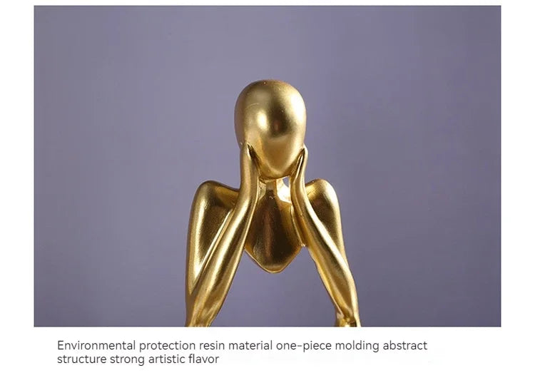 Sand Color The Thinker Abstract Statues Sculptures Yoga Figurine Nordic Living Room Home Decor Decoration Maison Desk Ornaments The Home Essentials