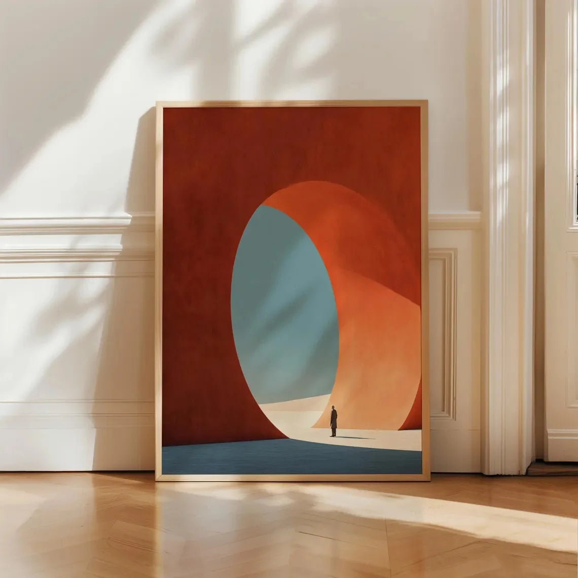 Modern Minimalist Style Color Block Windowsill Figure Canvas Painting Abstract Geometric Colorful Window Figure Art Poster Decor The Home Essentials