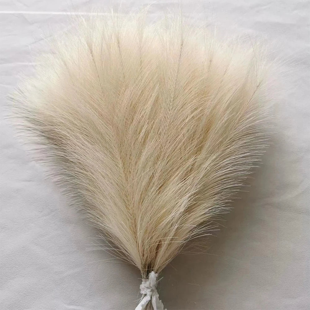 5/10/20PCS Fluffy Pampas Grass Boho Decor Artificial Flower Fake Plant Reed Simulated Party Wedding Home Decoration 42CM The Home Essentials