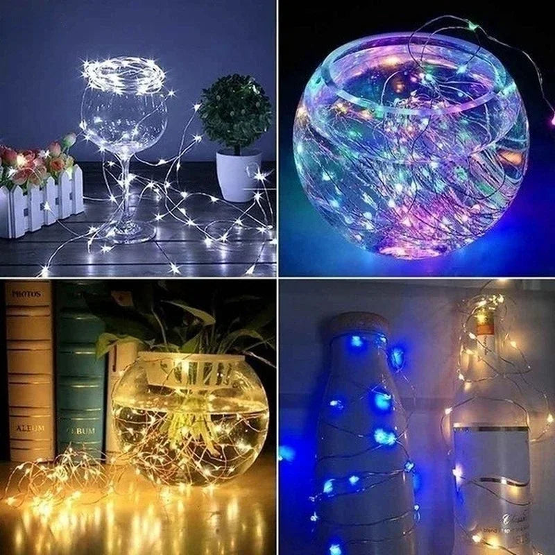 1/5/10pcs Fairy Lights String Button Battery Light Home Decor Living Bedroom Garden Christmas Wedding New Year Ornament Garland The Home Essentials