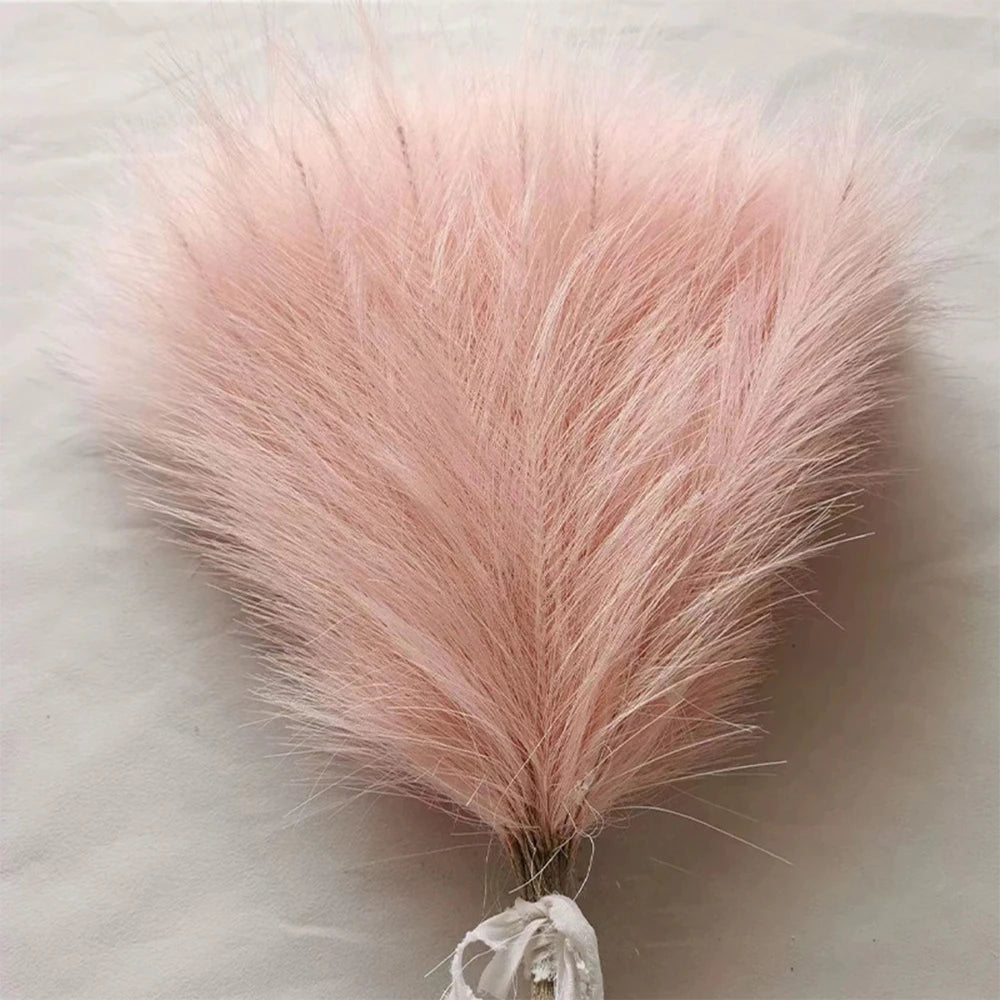 5/10/20PCS Fluffy Pampas Grass Boho Decor Artificial Flower Fake Plant Reed Simulated Party Wedding Home Decoration 42CM The Home Essentials