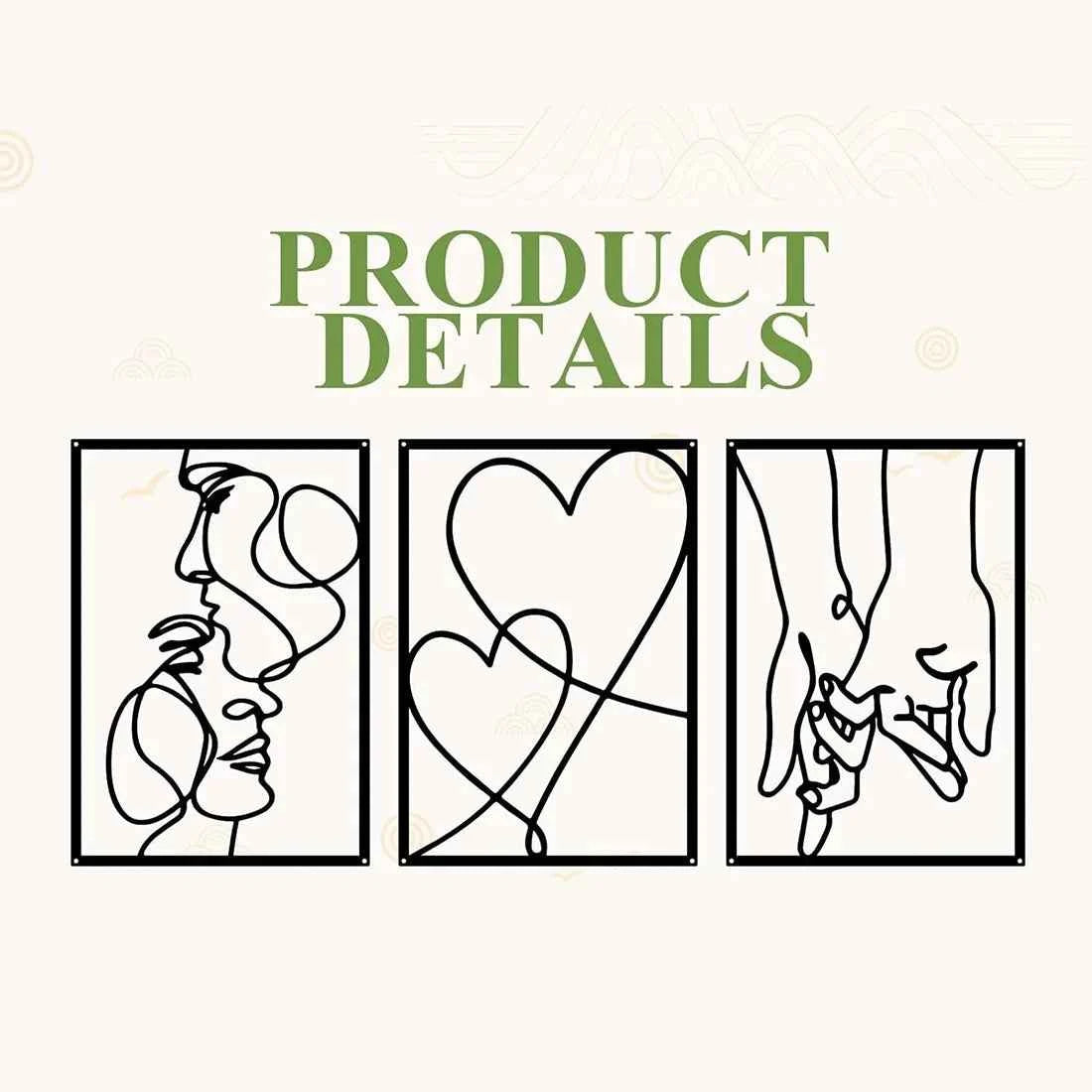Metal Minimalist Wall Art: Valentine's Day Lover Kiss Design. Modern Décor.Valentine's Kiss Design for Modern Home.