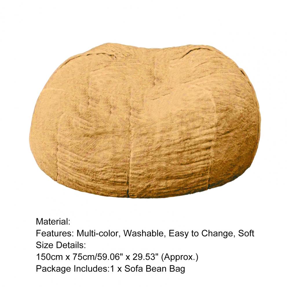2022 New Bean Bag Sofa Bed Pouf No Filling Stuffed Giant Beanbag Relax Lounge Chair Tatami Futon Floor Seat Furniture