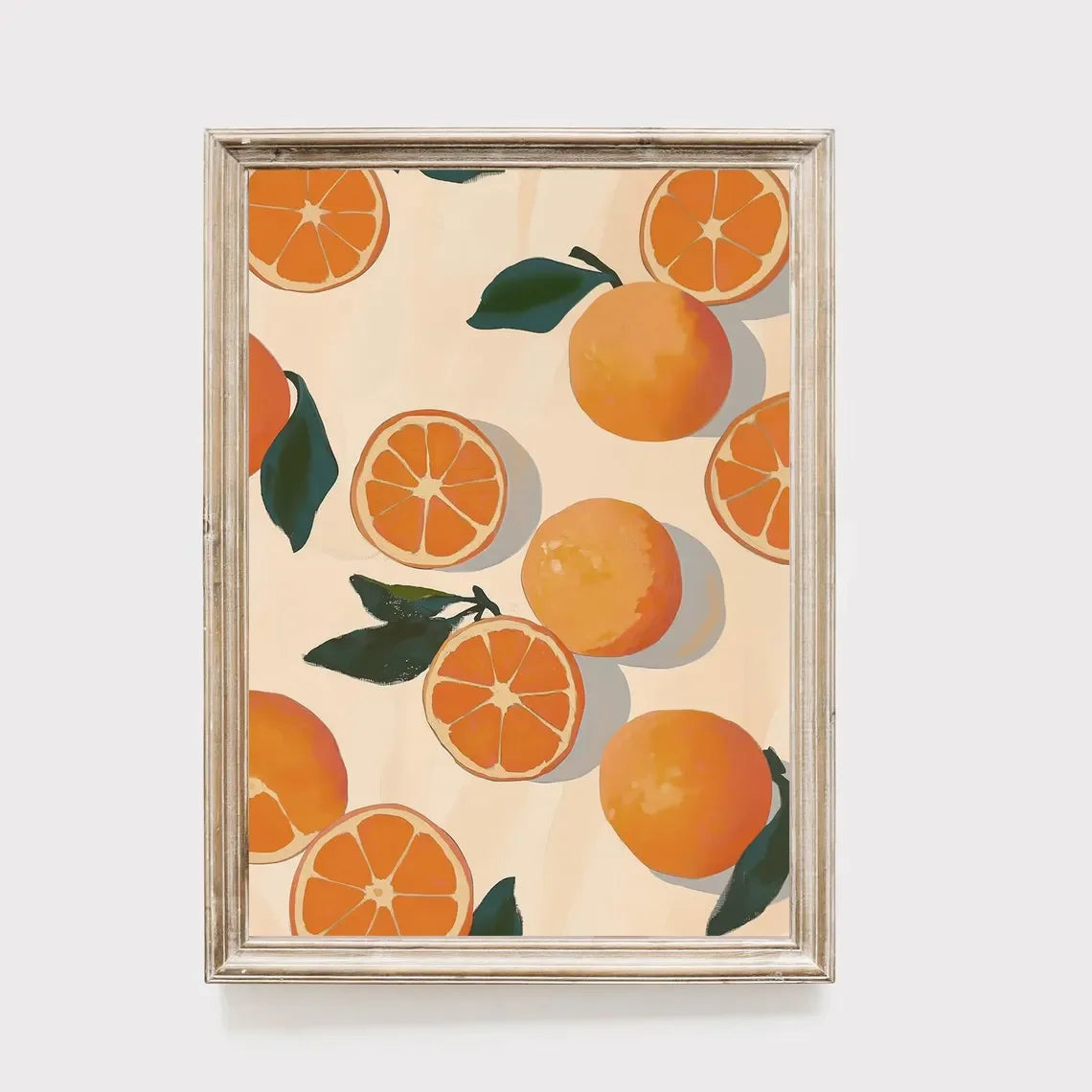 Orange Wall Decor, Orange Fruit Poster, Farmhouse Kitchen Art Painting, Kitchen Prints, Trendy Food Art, Retro Kitchen Art, Frui The Home Essentials