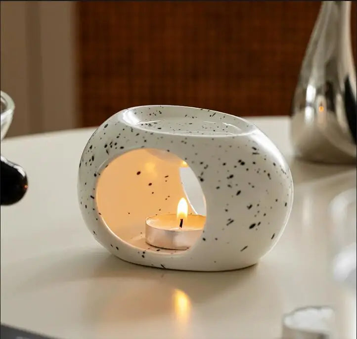 Ceramic Candle Heating Holder Essential Oil Burner Reed Diffuser Furnace Household Spa Salon Liqulid Aromatherapy Incense Burner The Home Essentials