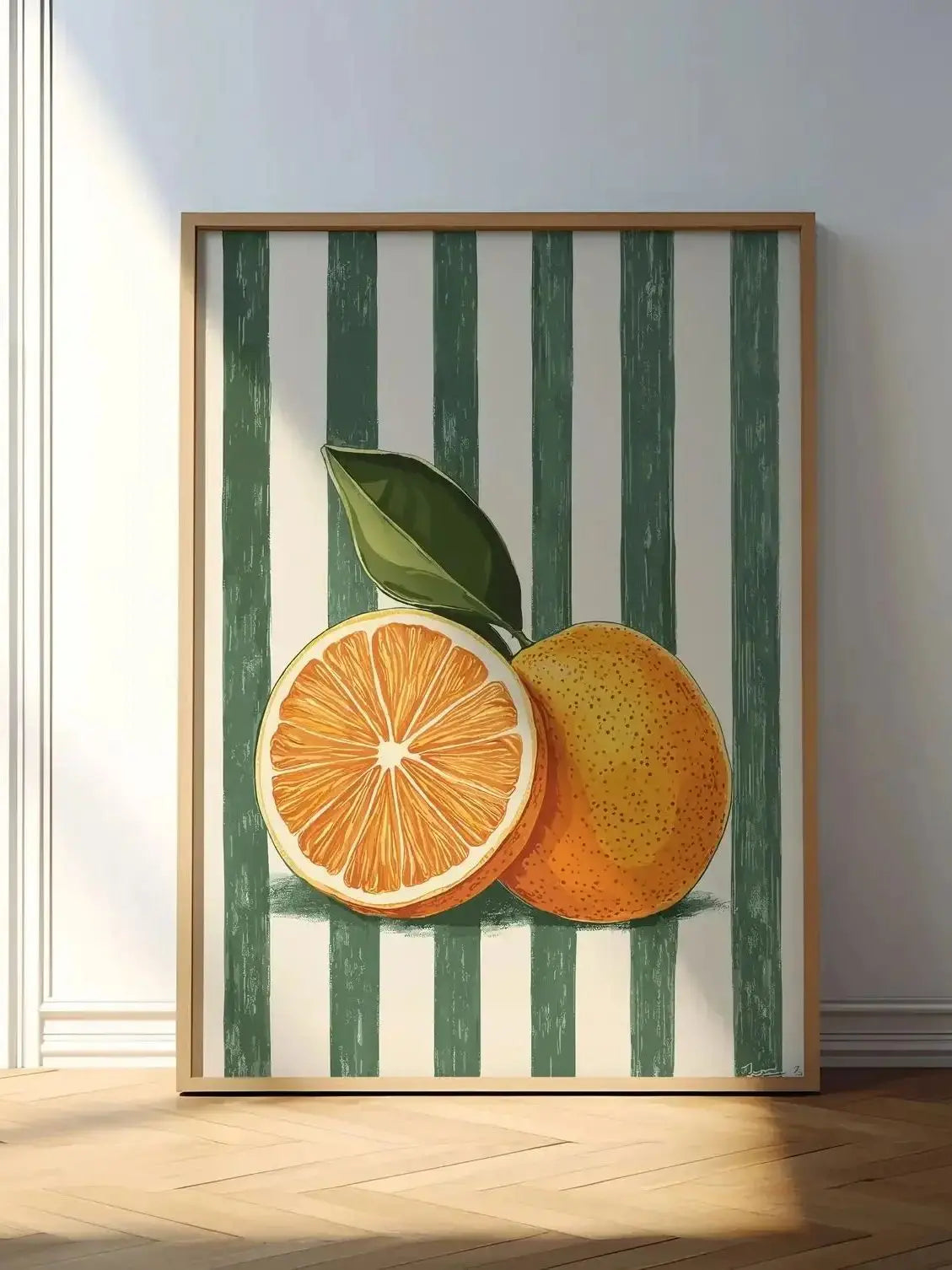 Orange Wall Decor, Orange Fruit Poster, Farmhouse Kitchen Art Painting, Kitchen Prints, Trendy Food Art, Retro Kitchen Art, Frui The Home Essentials