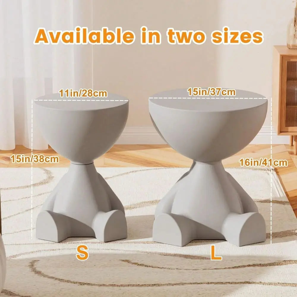 Side Table, Small Coffee Table, Durable, Round Modern End Table For Living Room, Bedroom, Bedside, Versatile Accent Table Black