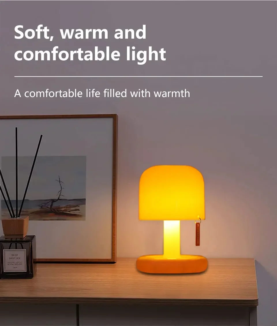 Mini Desktop Sunset Night Lamp Creative USB Rechargeable Mushroom Style Led Night Light for Coffee Bar Home Decor Bedroom
