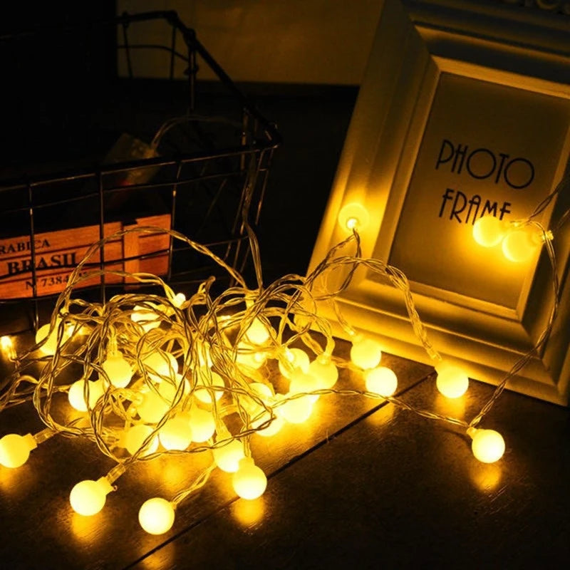 10M USB/Battery Power Ball LED String Lights Garland Lights  Outdoor  Lamp Wedding Garden Fairy Lights Christmas Decoration The Home Essentials