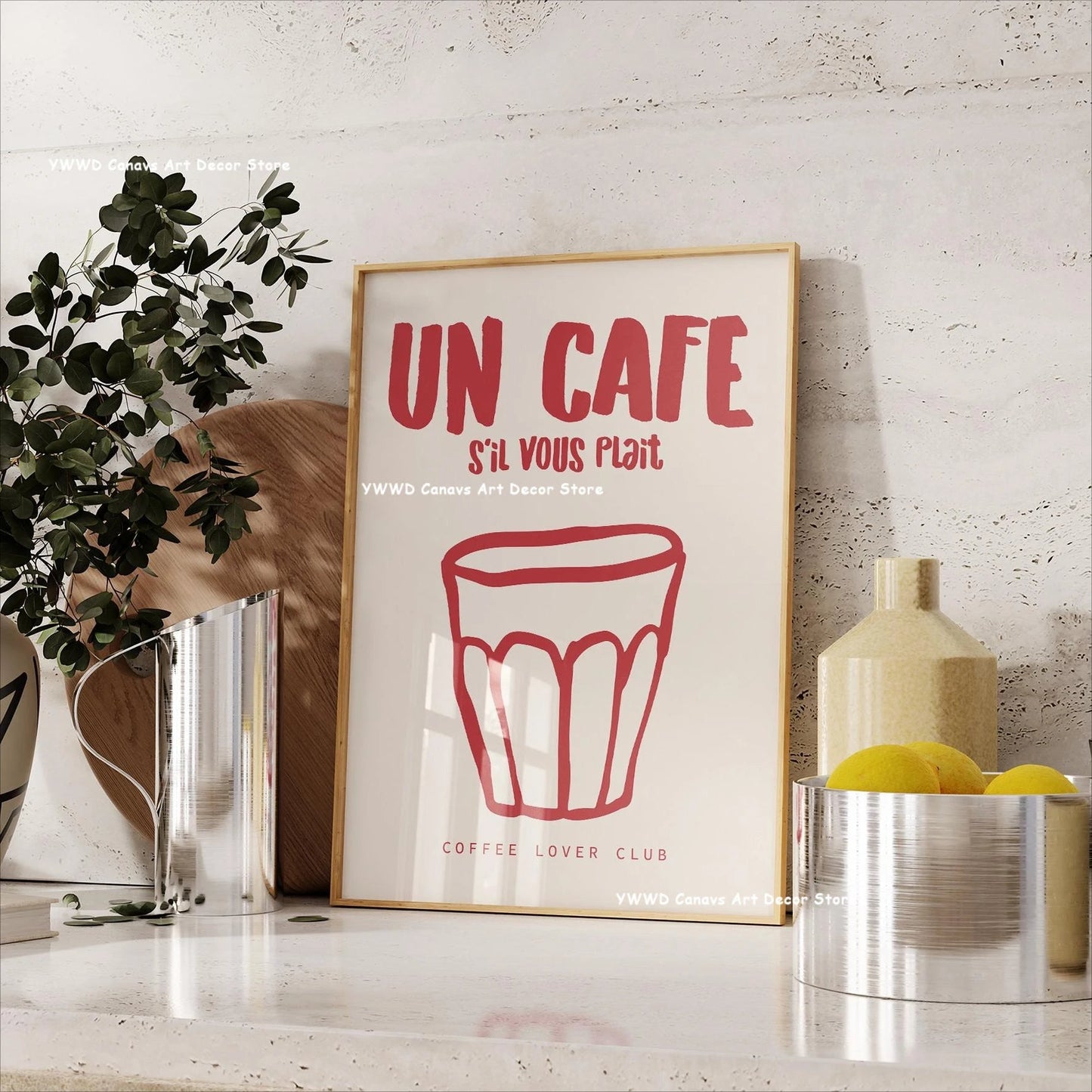 Bon Appetit Typesetting Kitchen Canvas Printing Moka Pot Espresso Art Poster for Modern Living Room Dining Room Home Decor Gift The Home Essentials