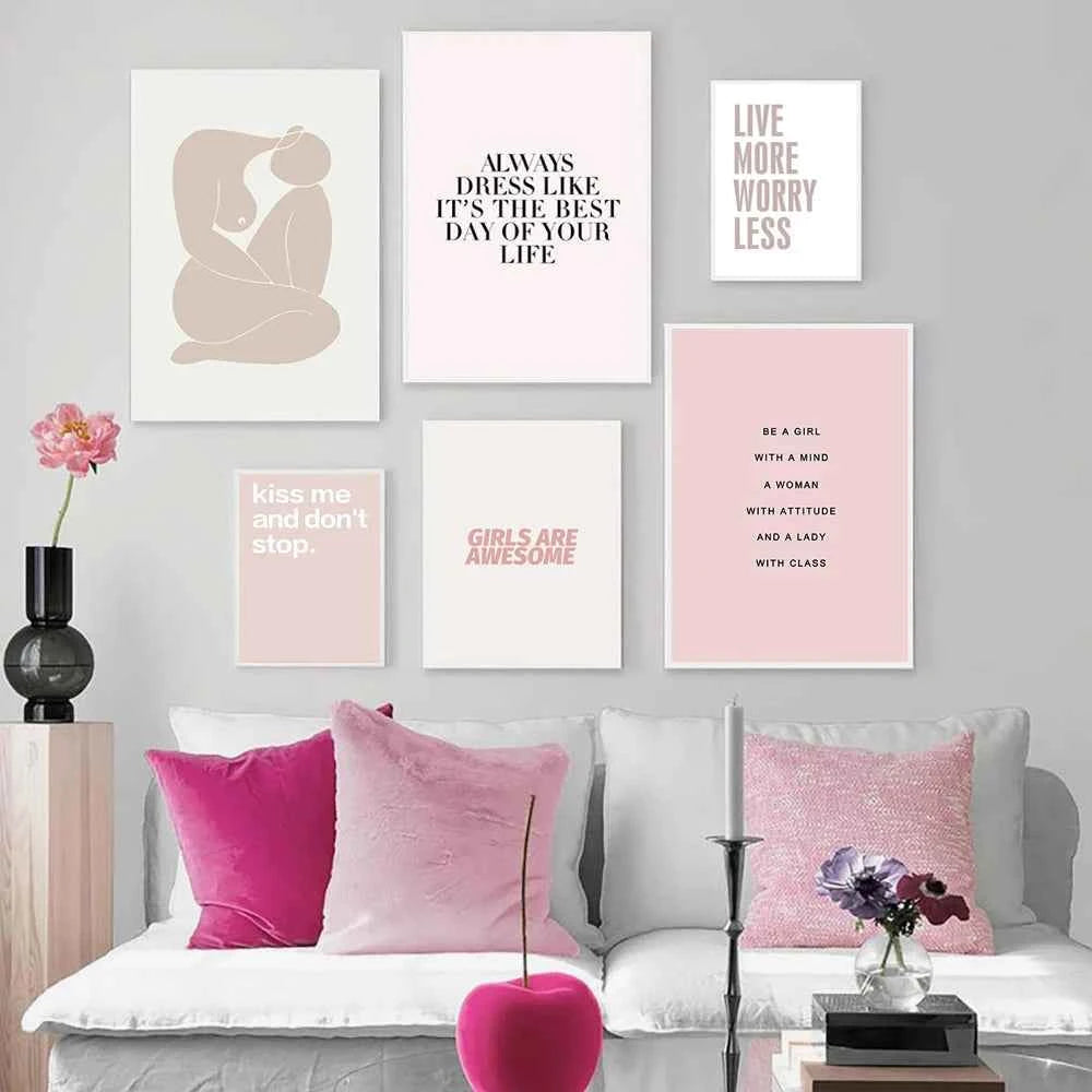 Nordic Motivational Quotes Text Posters Wall Art Pictures Print Letters Canvas Painting Office Home Living Room Decor