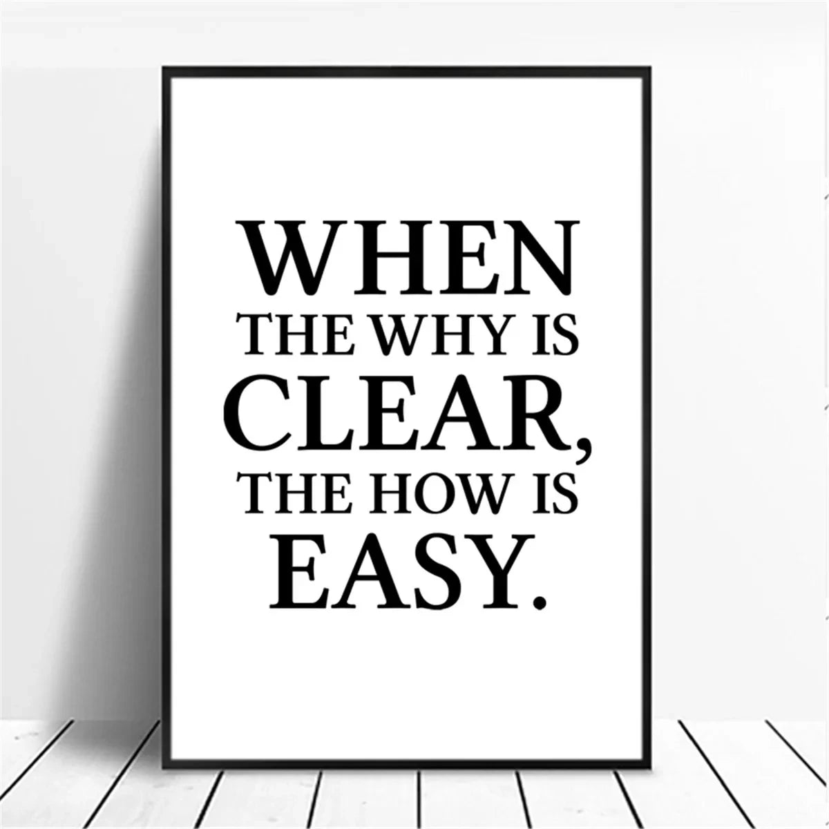 Canvas Painting Positive Energy Phrases Motivational Words Quote Poster Black and White Minimalist Wall Art Pictures Home Decor The Home Essentials