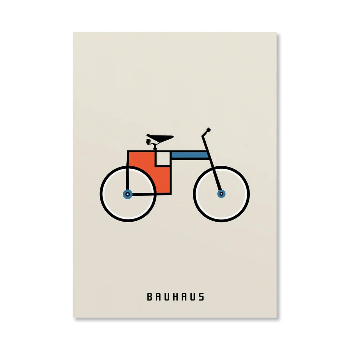 Abstract Orange Bauhaus Geometric Poster Pop Art Sunrise & Bicycle Wall Art Prints for Modern Living Room Dormitory Home Decor The Home Essentials