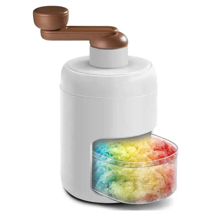 Portable Manual Ice Shaver & Snow Cone Maker | Hand-Crank Slushie Machine with Stainless Steel Blades, BPA-Free, for Home, Camping & Parties