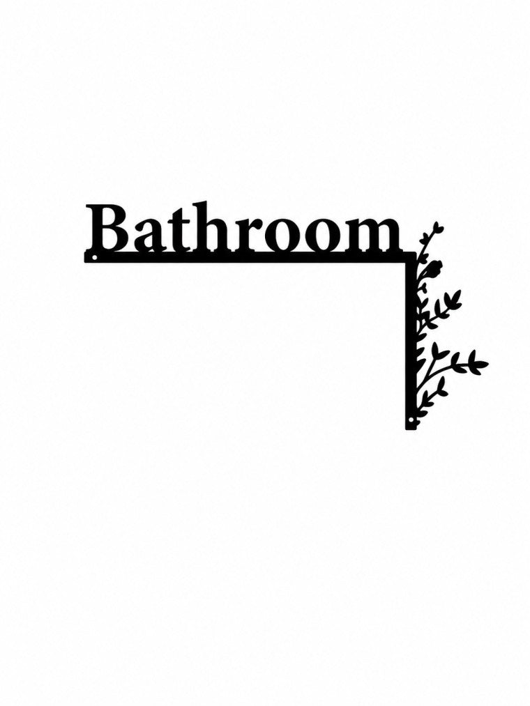 Modern Metal Toilet & Door Sign for Home & office The Home Essentials
