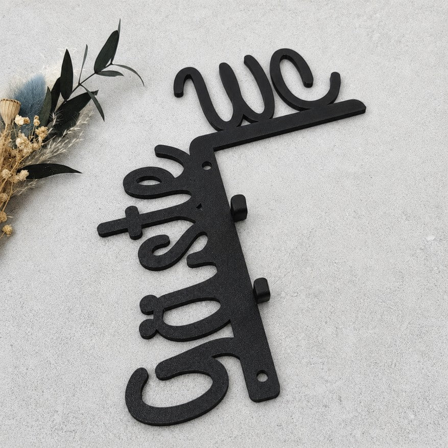 Modern Metal Toilet & Door Sign for Home & office The Home Essentials