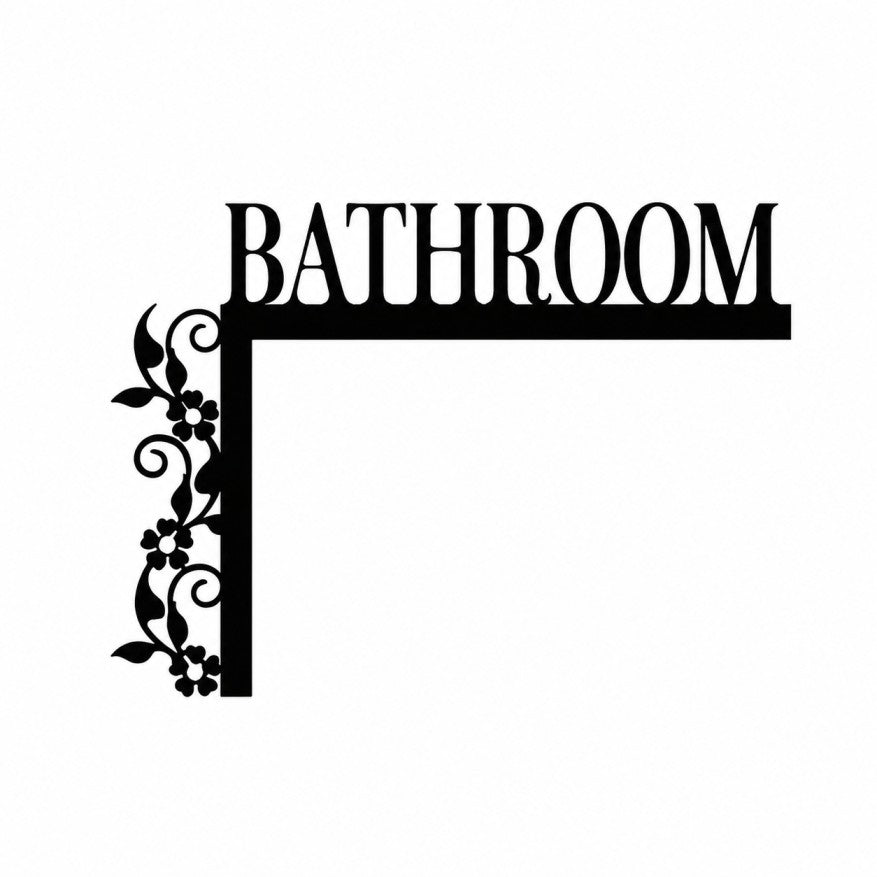 Modern Metal Toilet & Door Sign for Home & office The Home Essentials