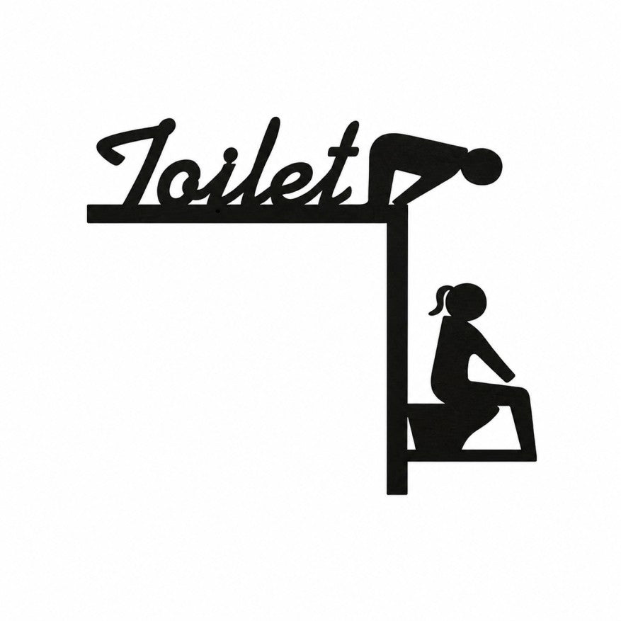 Modern Metal Toilet & Door Sign for Home & office The Home Essentials