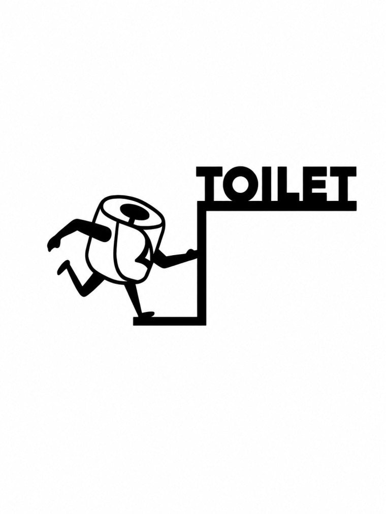 Modern Metal Toilet & Door Sign for Home & office The Home Essentials